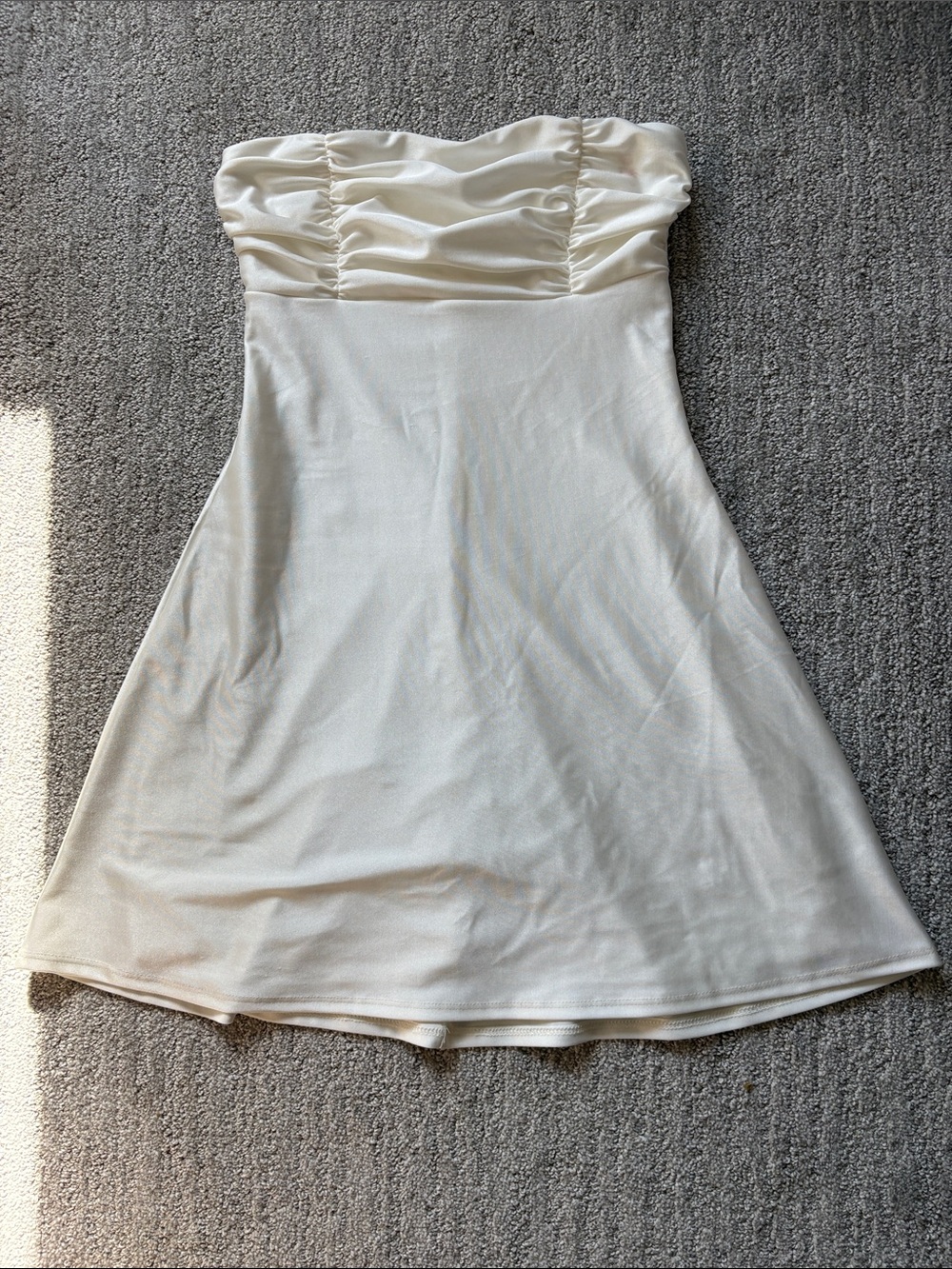 Windsor Strapless A-Line Dress in Cream